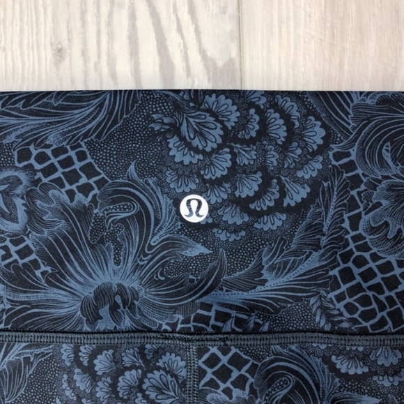 Lululemon Wunder Under Hi-Rise Tight 28" In Nouveau Mach Blue Black Size 6 - Picture 6 of 15